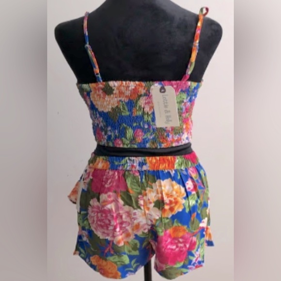 Lottie & Holly B-O-G Collective Floral Crop Top & Shorts Set Size Small NWT - Picture 5 of 7